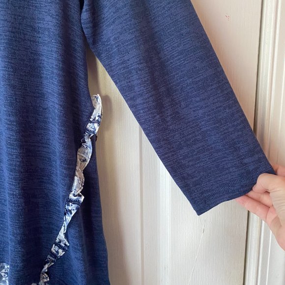 Style & Co | Blue Long Sleeve Top Ruffled M NWT - Picture 6 of 7